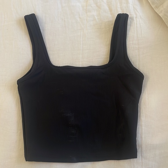 Amazon Square Neck Ribbed Tank Top - Picture 2 of 4